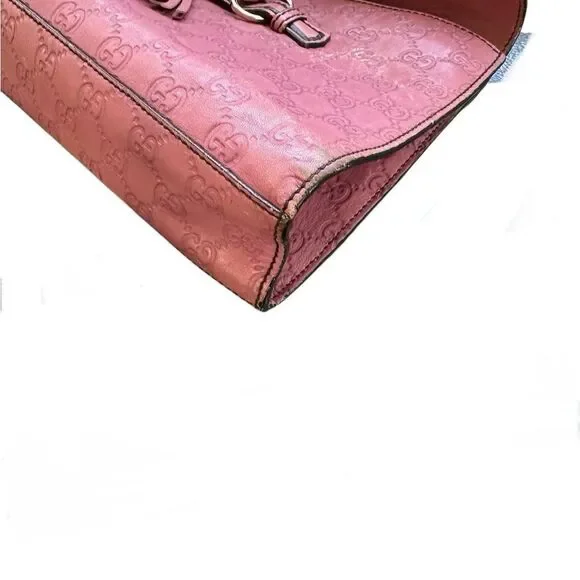 Gucci Pink Leather Emily Clutch with Gold Chain - Picture 8 of 10